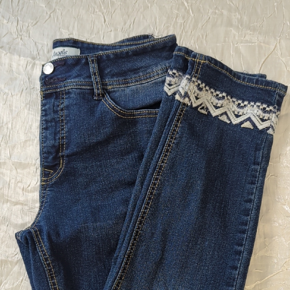 Angels Blue Jeans with White Pattern